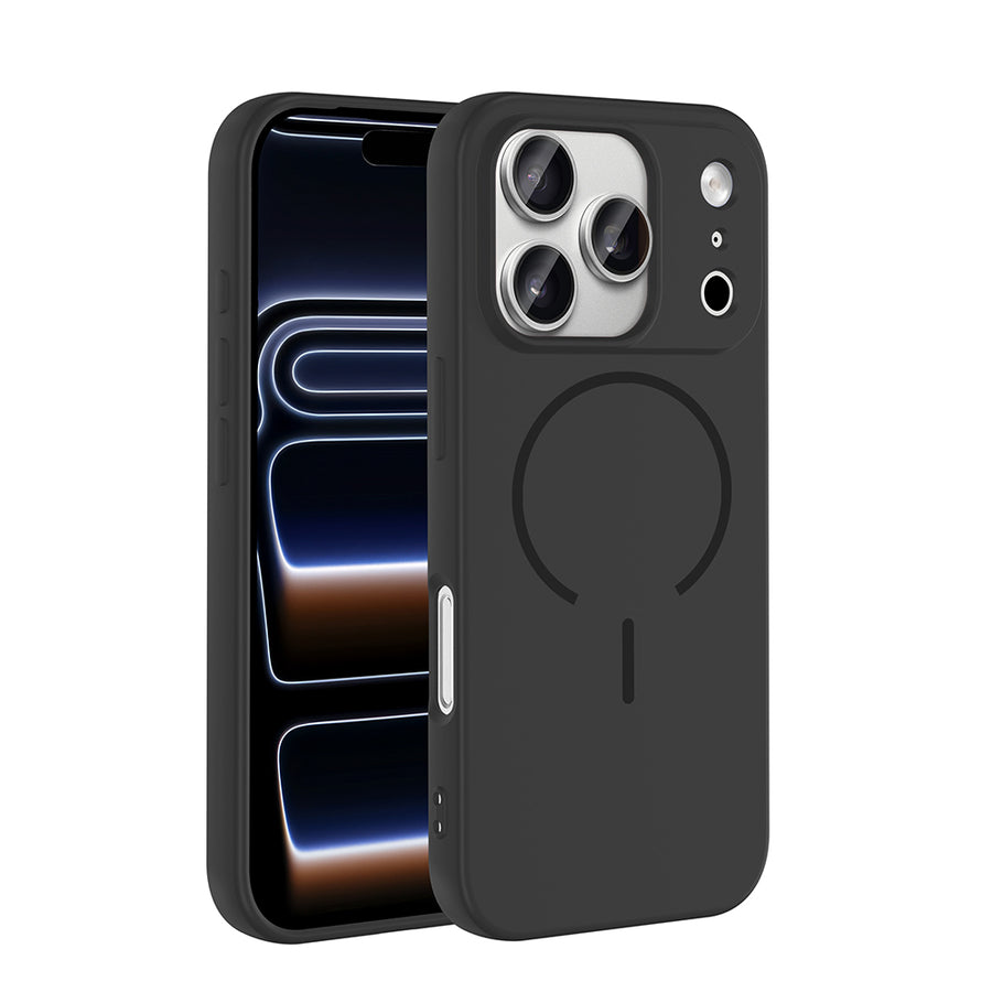 iPhone 17 Pro Kılıf M-safe Şarj Özellikli Zore Meta Kılıf - Siyah