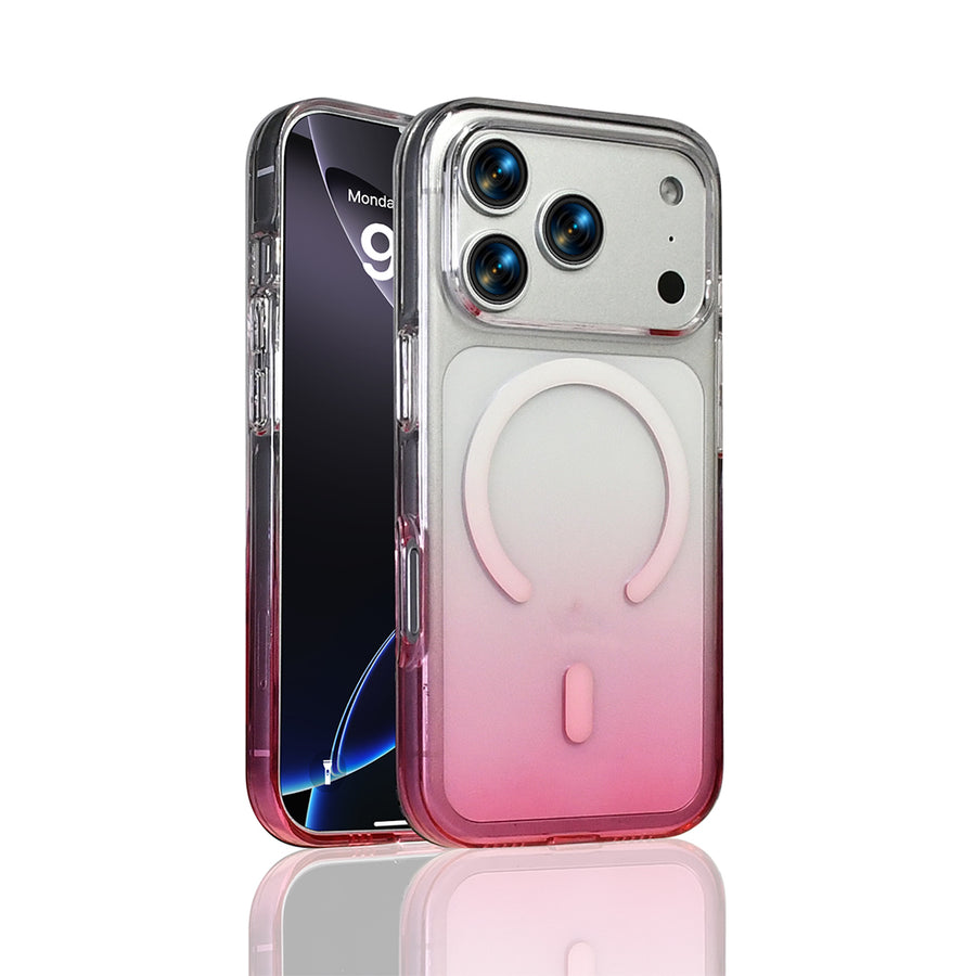 iPhone 17 Pro Kılıf M-Safe Şarj Özellikli Zore Septik Silikon Kılıf - Pembe