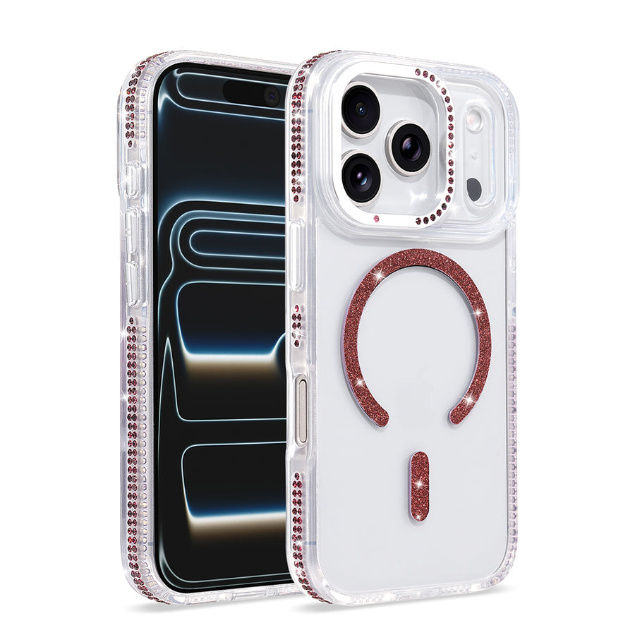 iPhone 17 Pro Kılıf M-safe Şarj Özellikli Zore Tera Silikon Kılıf - Mürdüm