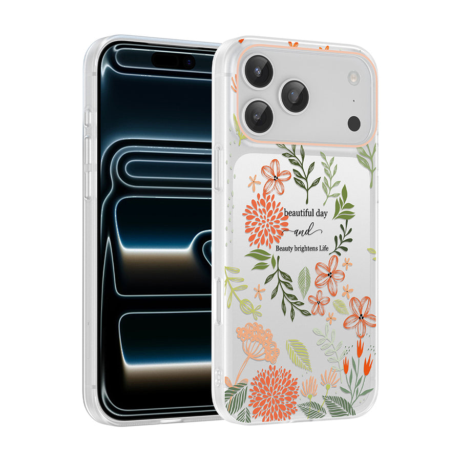 iPhone 17 Pro Max Kılıf Kamera Korumalı Desenli Zore Klip Kılıf - Beautiful