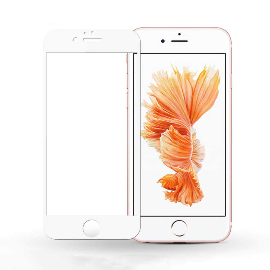 iPhone 8 Plus Davin 5D Cam Ekran Koruyucu - Beyaz