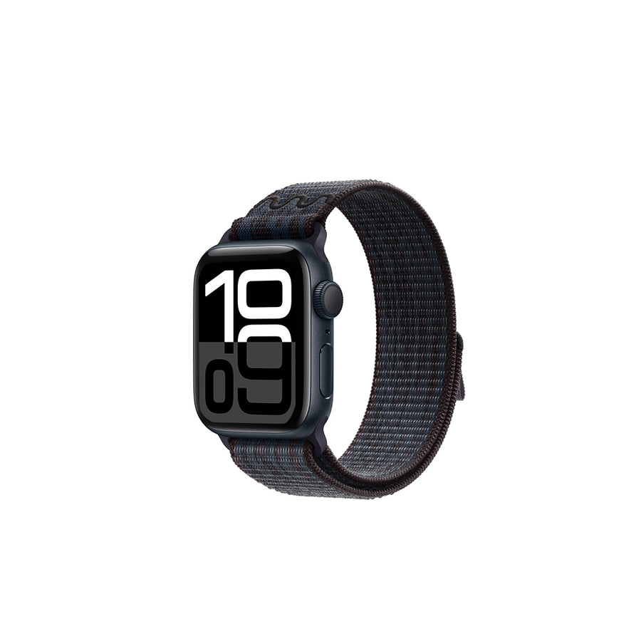 Watch 10 42mm KRD-91 Hasır Kordon Strap Kayış - Siyah-Mavi