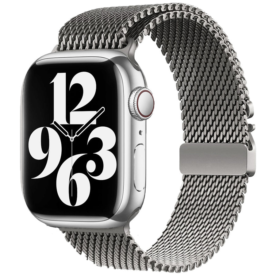 Watch 10 42mm Zore KRD-121 Metal Hasır Kordon - Gri