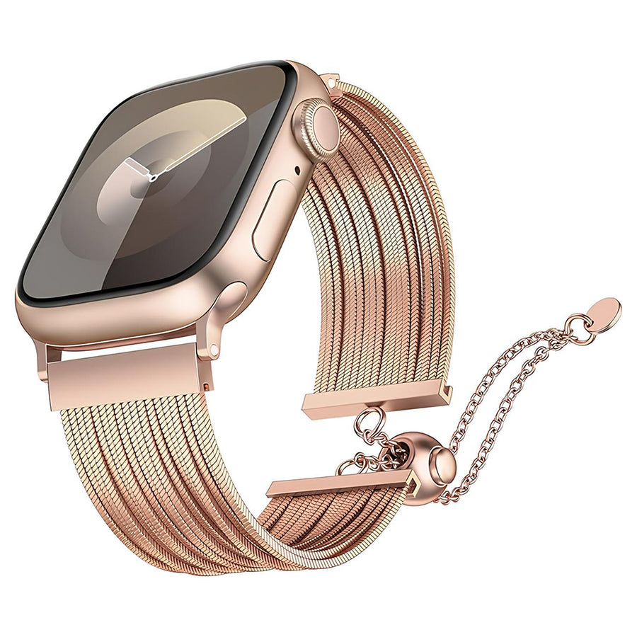 Watch 10 42mm Zore KRD-137 Metal Hasır Kordon - Rose Gold