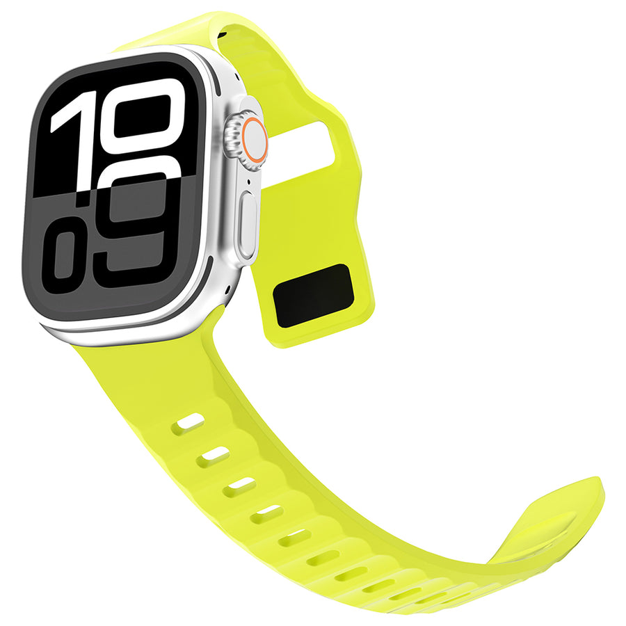 Watch 10 42mm Zore KRD-160 Silikon Kordon Strap Kayış - Yeşil