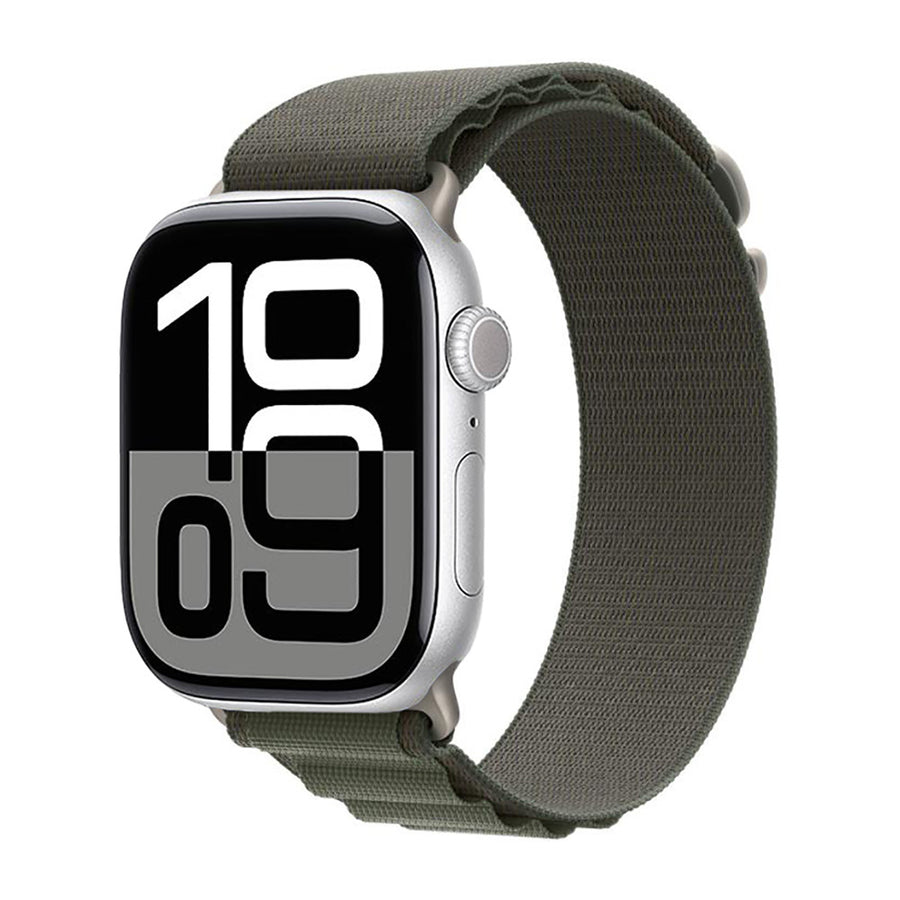 Watch 10 42mm Zore KRD-74 Hasır Kordon - Yeşil