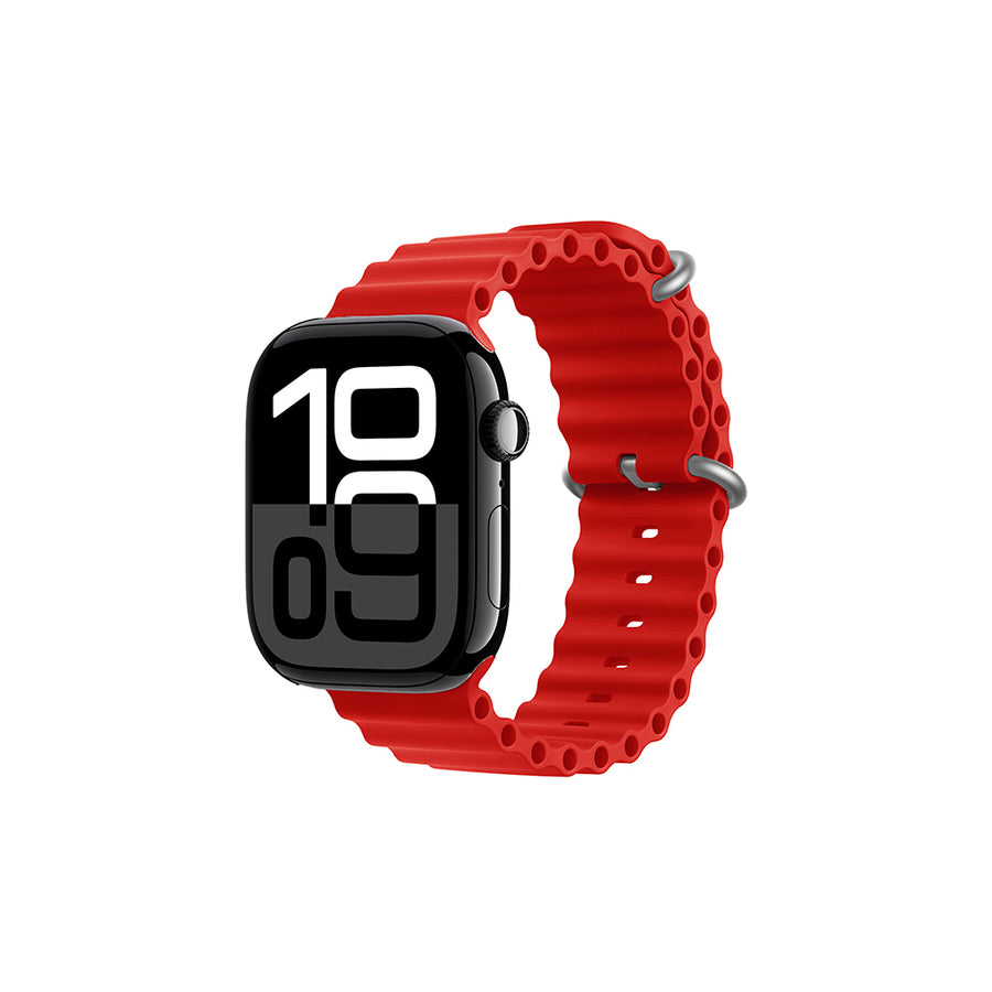 Watch 10 42mm Zore KRD-75 Silikon Kordon - Kırmızı