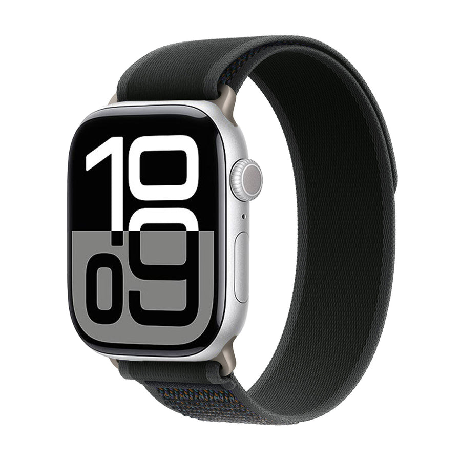 Watch 10 46mm Zore KRD-77 Hasır Kordon - Siyah-Gri