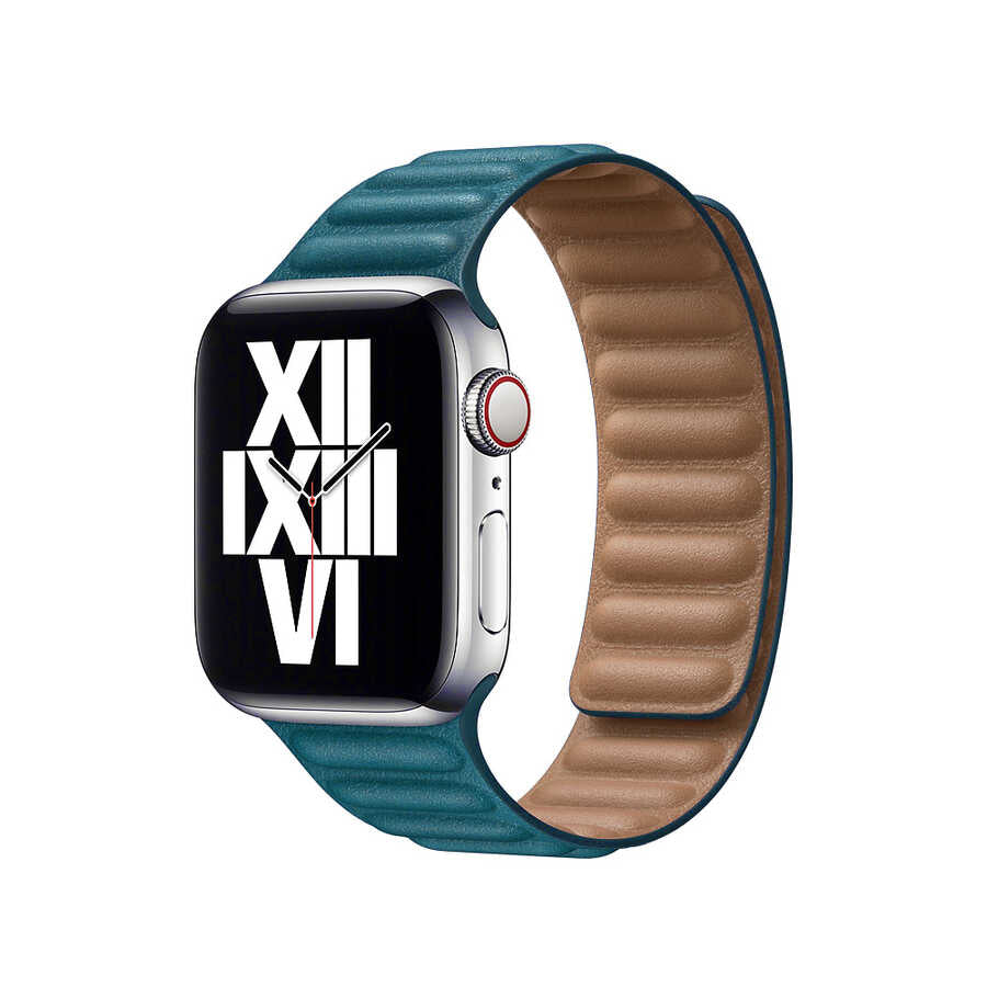  Watch 38mm KRD-34 Deri Kordon - Petrol Mavi