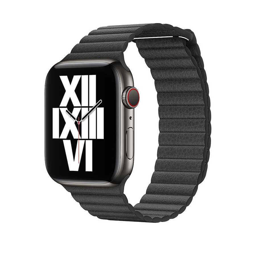 Watch 40mm KRD-09 Deri Lop Kordon - Siyah