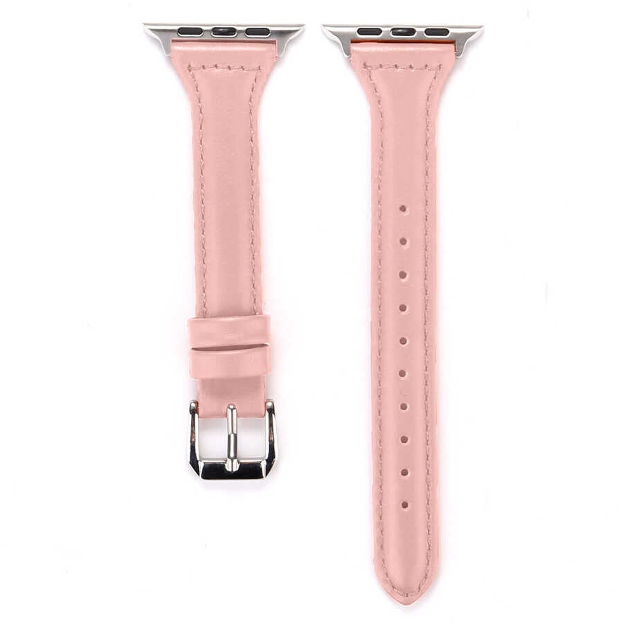  Watch 40mm KRD-28 Deri Kordon - Pembe
