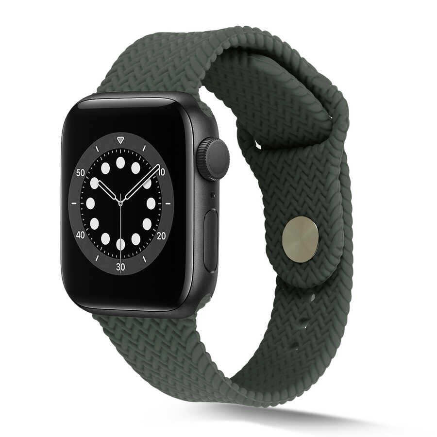 Watch 40mm KRD-37 Silikon Kordon - Koyu Yeşil