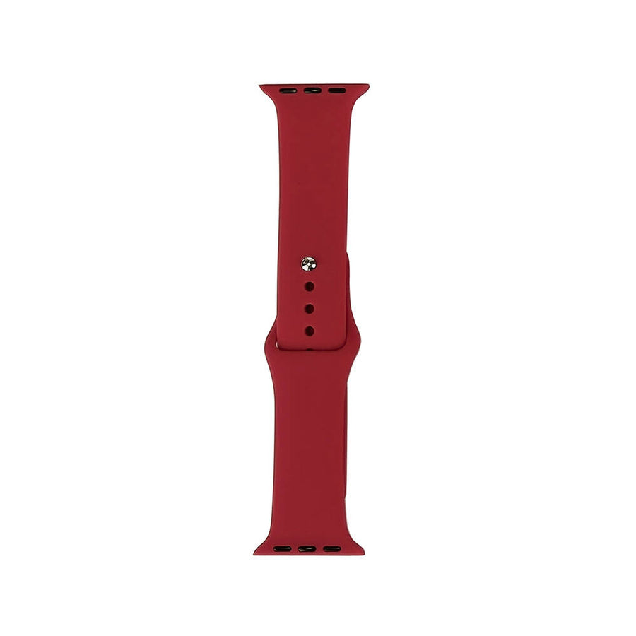 Watch 7 41mm Band Serisi Klasik Kordon Silikon Strap Kayış - Kırmızı-Rose Gold