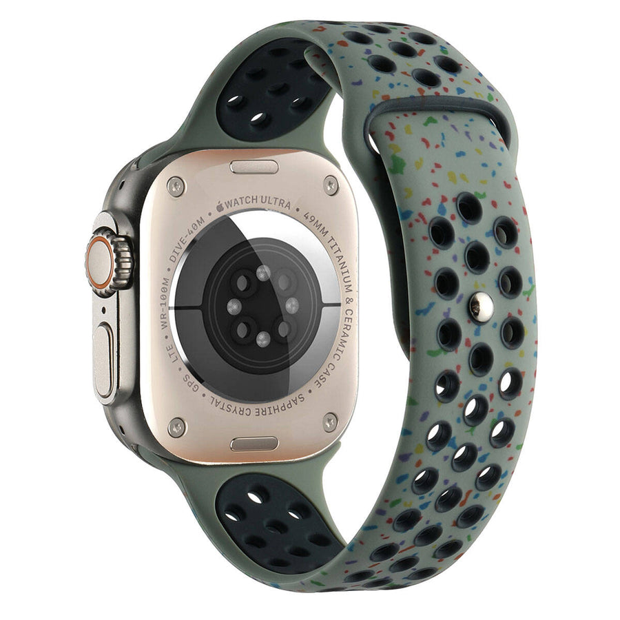 Watch 7 41mm Kordon Yeni Seri 2023 KRD-02 Silikon Strap Kayış - Haki