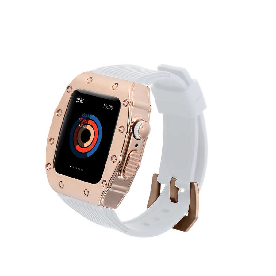  Watch 7 45mm KRD-65 Kordon - Beyaz-Rose Gold