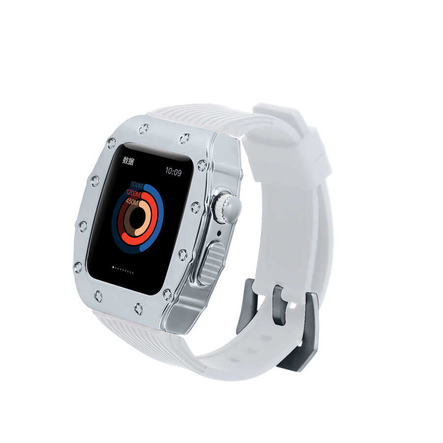  Watch 7 45mm KRD-65 Kordon - Beyaz-Gümüş