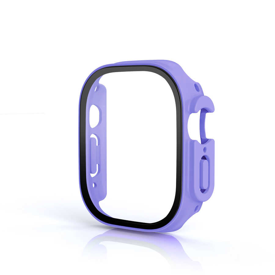 Watch Ultra 49mm Kasa ve Ekran Koruyucu Zore Watch Gard 19 - Lila