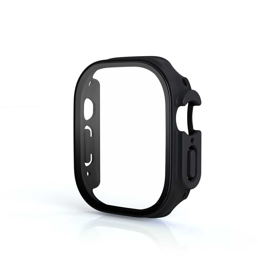 Watch Ultra 49mm Kasa ve Ekran Koruyucu Zore Watch Gard 19 - Siyah