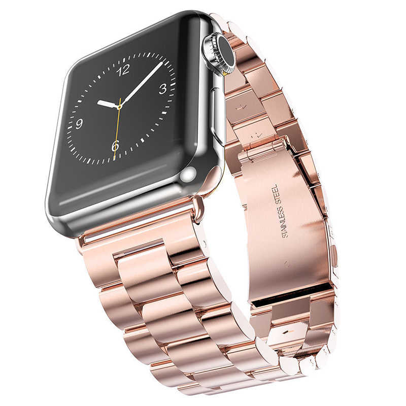 Watch Ultra 49mm Kordon KRD-04 Metal Strap Kayış - Rose Gold