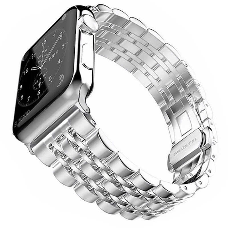 Watch Ultra 49mm Kordon KRD-14 Metal Strap Kayış - Gümüş