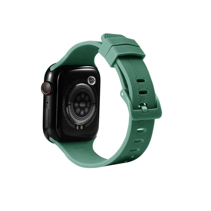 Watch Ultra 49mm Kordon KRD-23 Silikon Strap Kayış - Yeşil