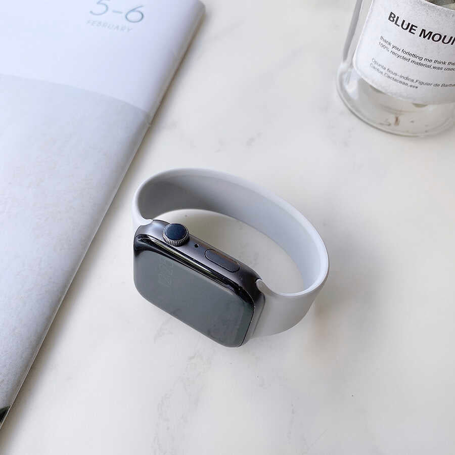 Watch Ultra 49mm Kordon KRD-31 Solo Loop Large Strap Kayış - Gri