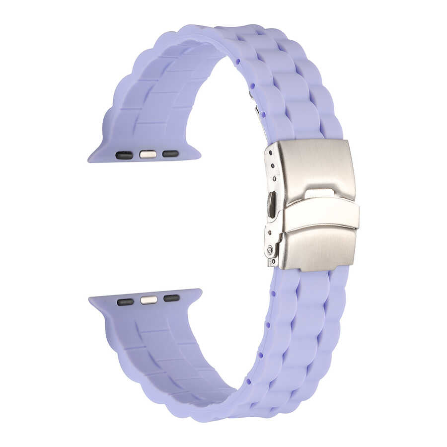 Watch Ultra 49mm Kordon KRD-72 Silikon Strap Kayış - Lila