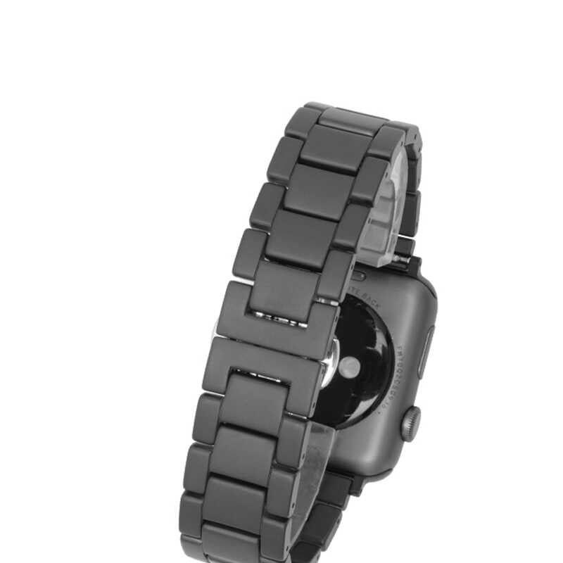  Watch Ultra 49mm Kordon Mat Seramik Metal Strap Kayış - Siyah