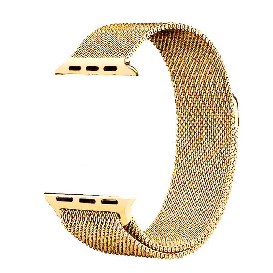 Watch Ultra 49mm Kordon Zore KRD-01 Metal Strap Kayış - Gold