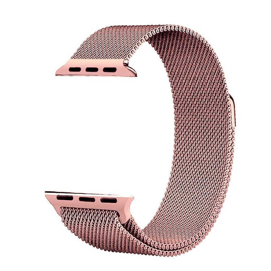Watch Ultra 49mm Kordon Zore KRD-01 Metal Strap Kayış - Pembe