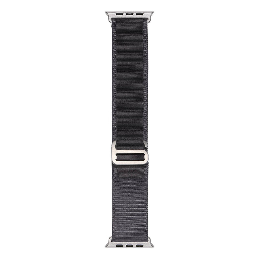 Watch Ultra 49mm Zore Band-74 Hasır Kordon - Koyu Gri