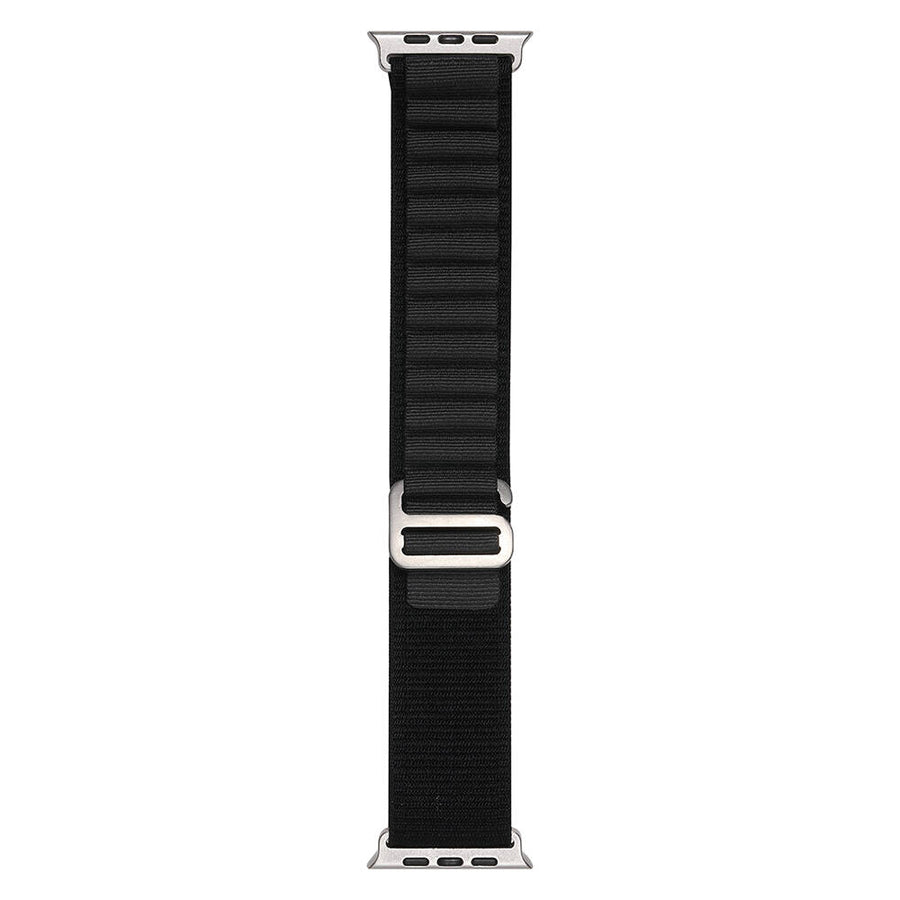 Watch Ultra 49mm Zore Band-74 Hasır Kordon - Siyah-Gri