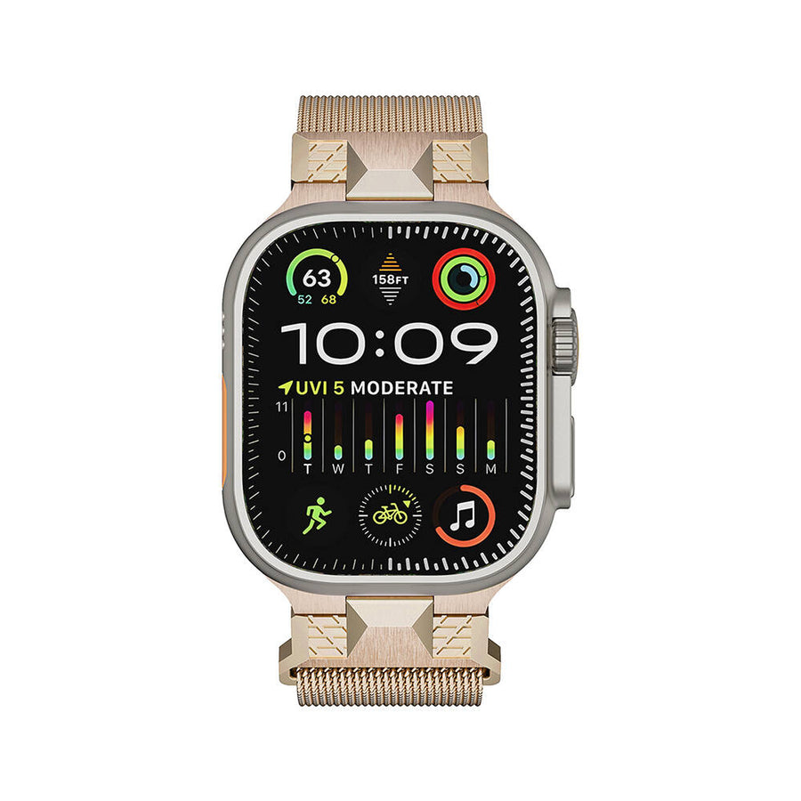 Watch Ultra 49mm Zore KRD-107 Metal Hasır Kordon - Starlight