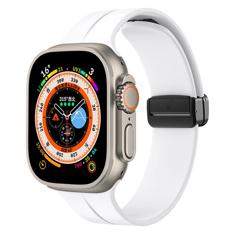 Watch Ultra 49mm Zore KRD-84 Silikon Kordon - Beyaz