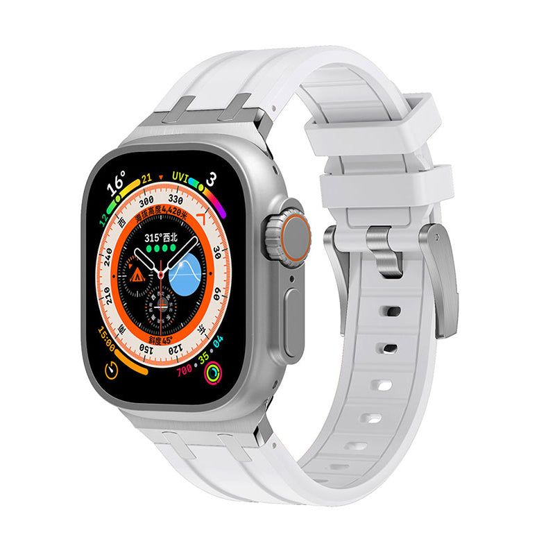 Watch Ultra 49mm Zore KRD-89 Silikon Kordon - Beyaz