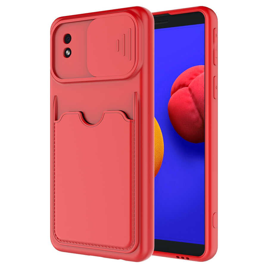 Galaxy A01 Core Kılıf Zore Kartix Kılıf - Kırmızı