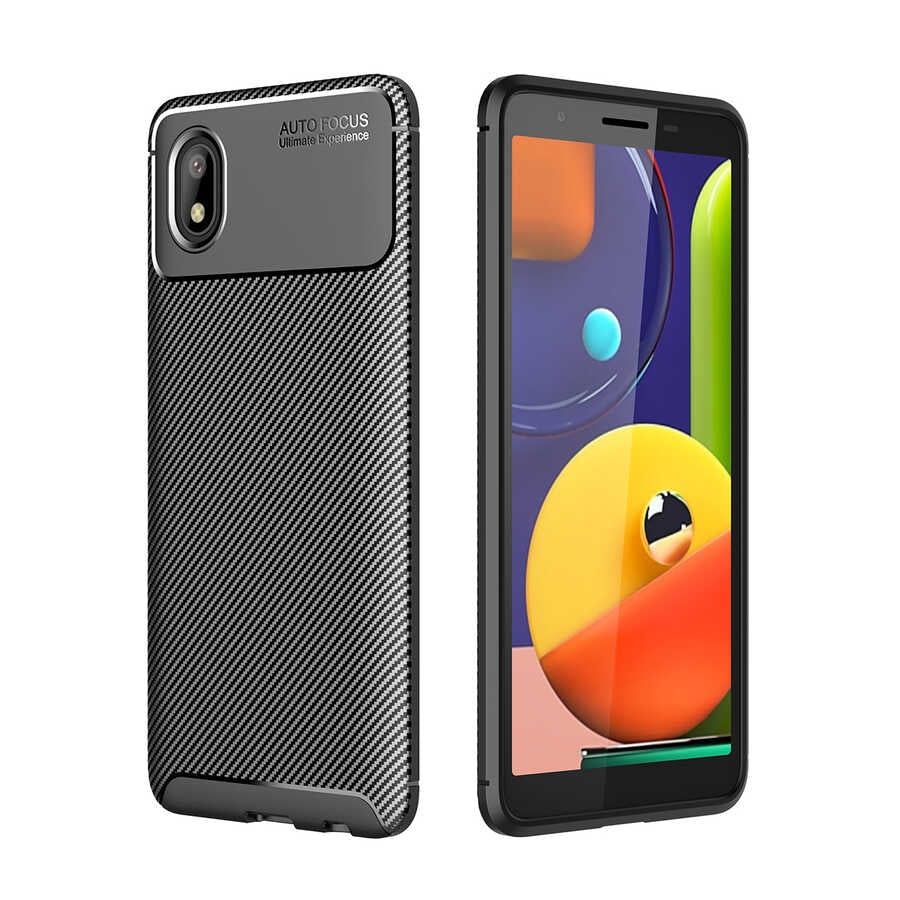 Galaxy A01 Core Kılıf Zore Negro Silikon Kılıf - Siyah