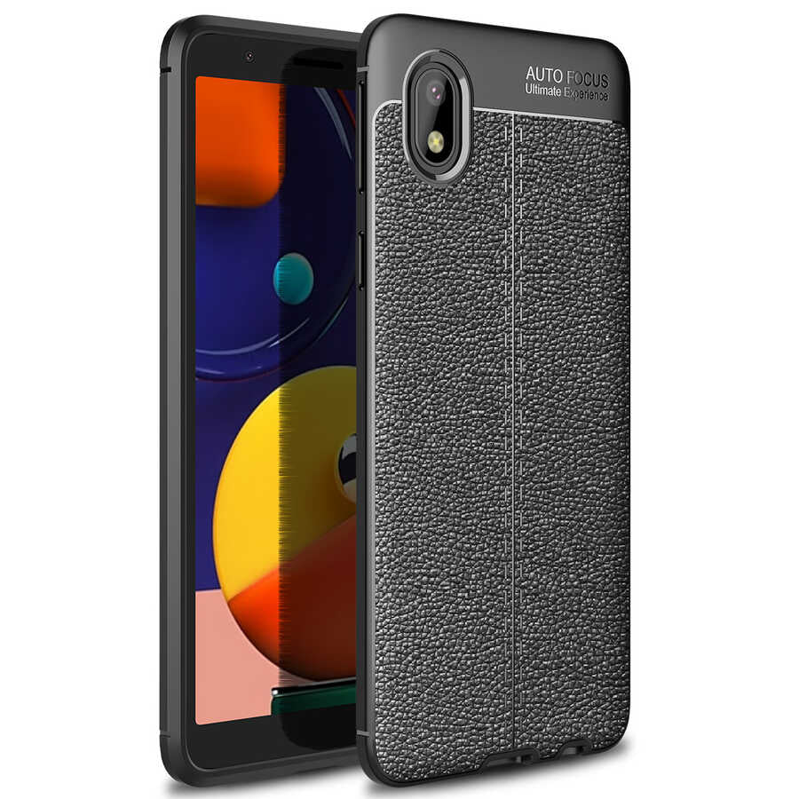 Galaxy A01 Core Kılıf Zore Niss Silikon Kılıf - Siyah