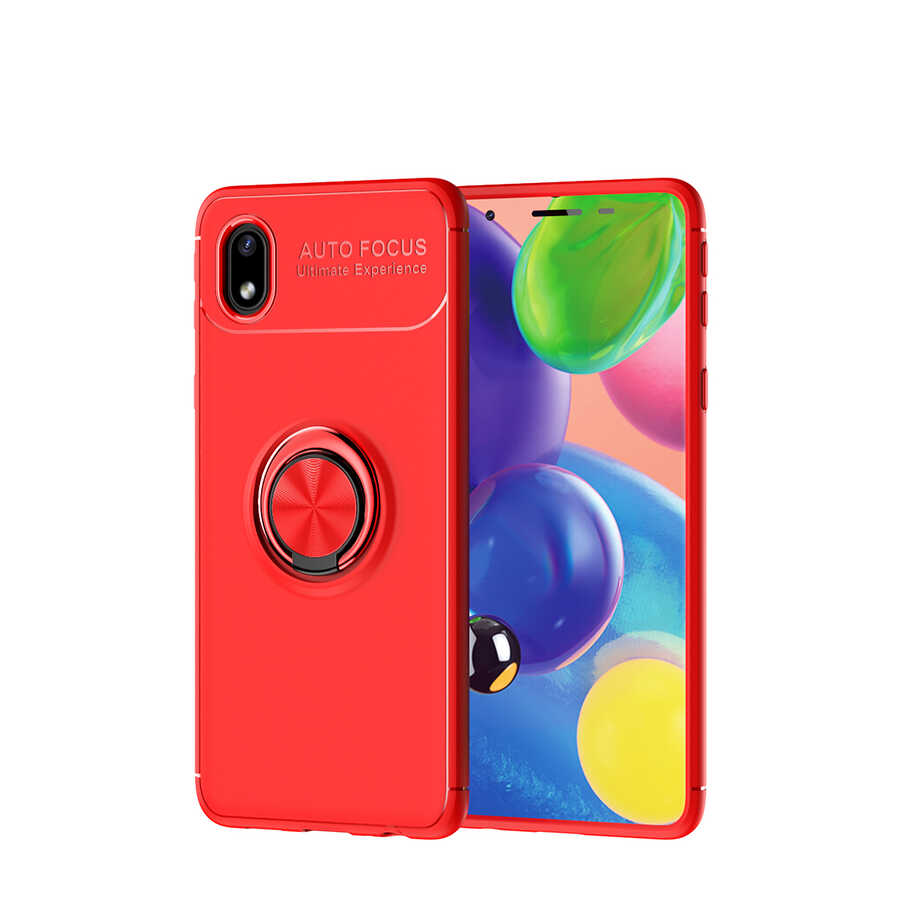 Galaxy A01 Core Kılıf Zore Ravel Silikon Kılıf - Kırmızı