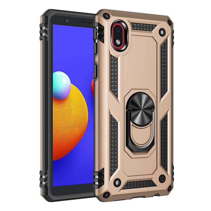 Galaxy A01 Core Kılıf Zore Vega Kılıf - Gold
