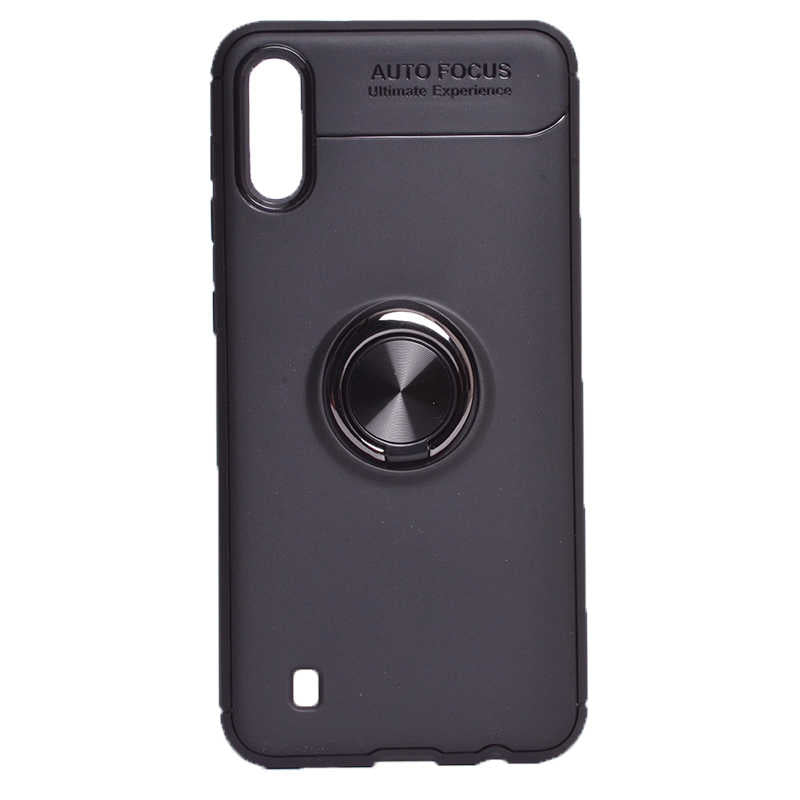Galaxy A01 Kılıf Zore Ravel Silikon Kılıf - Siyah