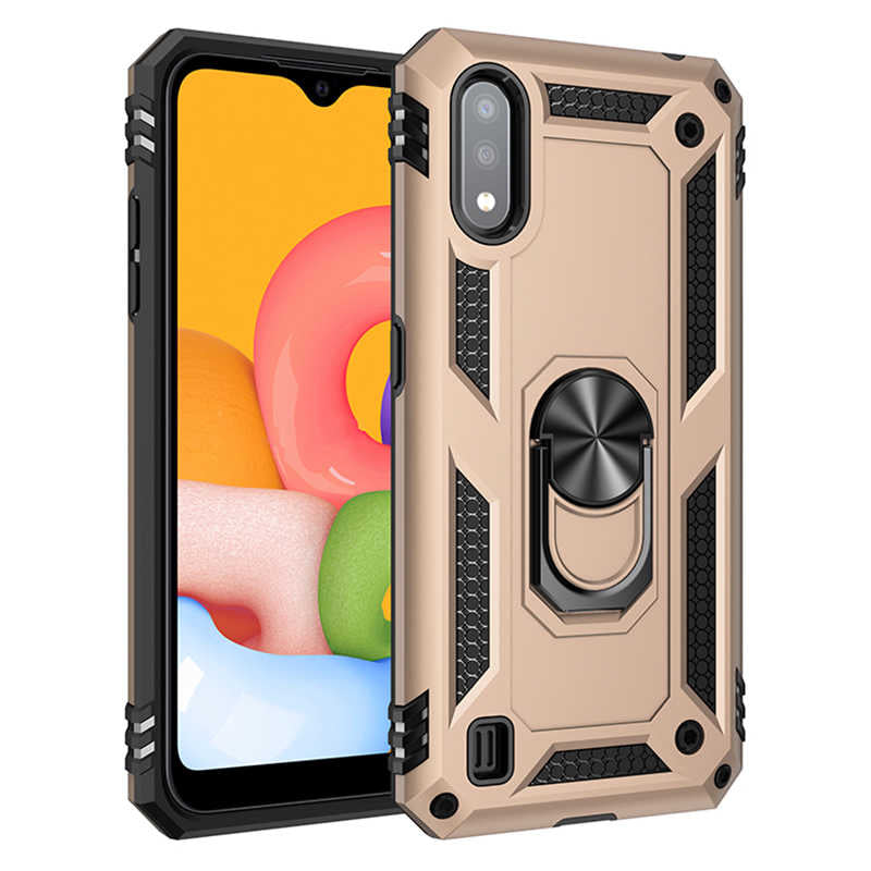 Galaxy A01 Kılıf Zore Vega Kılıf - Gold