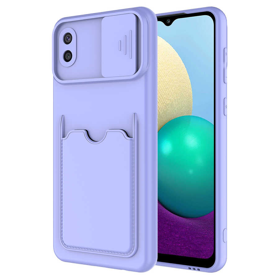 Galaxy A02 Kılıf Zore Kartix Kılıf - Lila