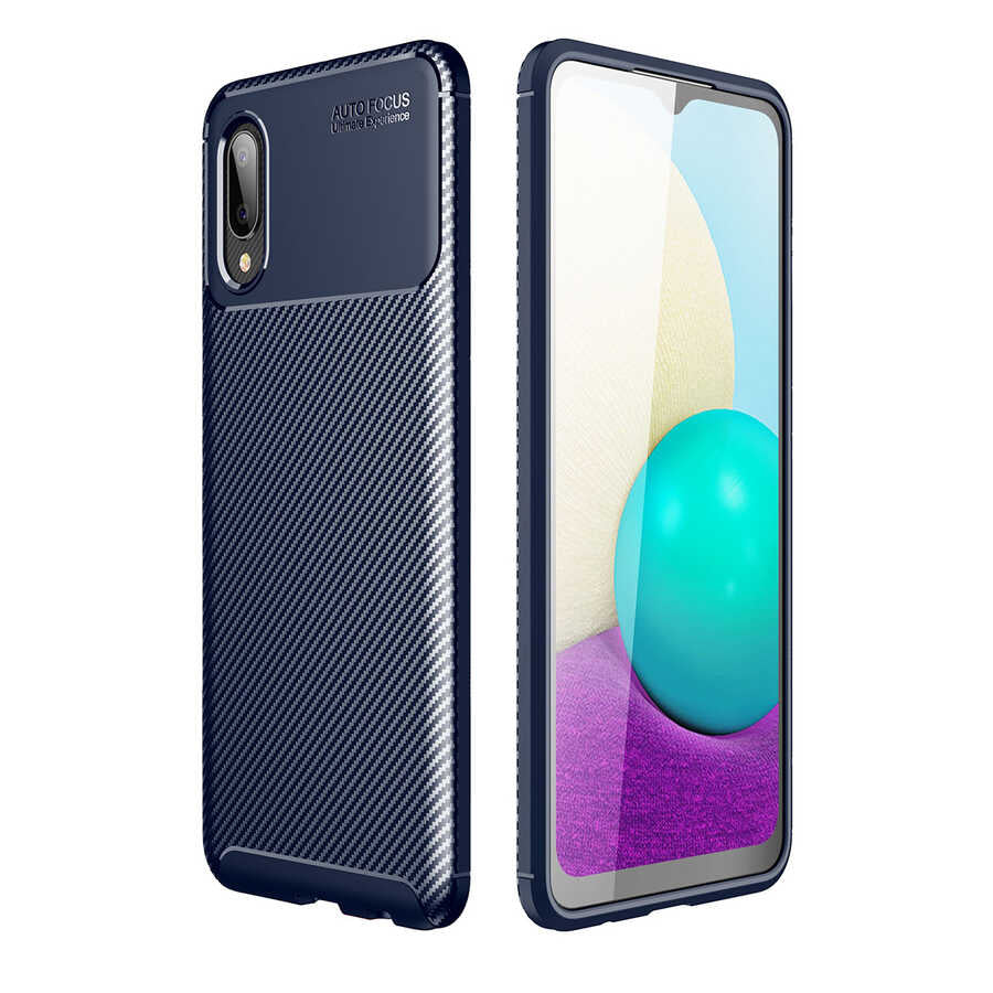 Galaxy A02 Kılıf Zore Negro Silikon Kılıf - Lacivert