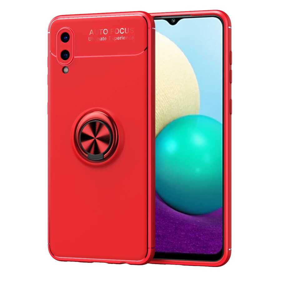 Galaxy A02 Kılıf Zore Ravel Silikon Kılıf - Kırmızı