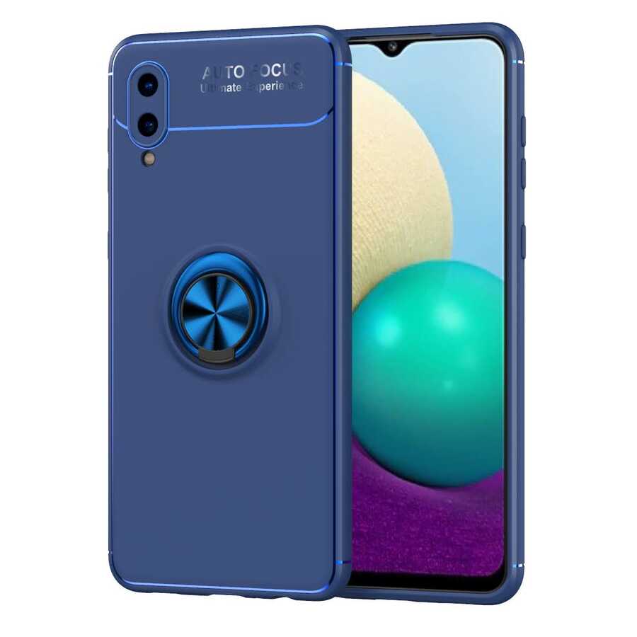 Galaxy A02 Kılıf Zore Ravel Silikon Kılıf - Mavi