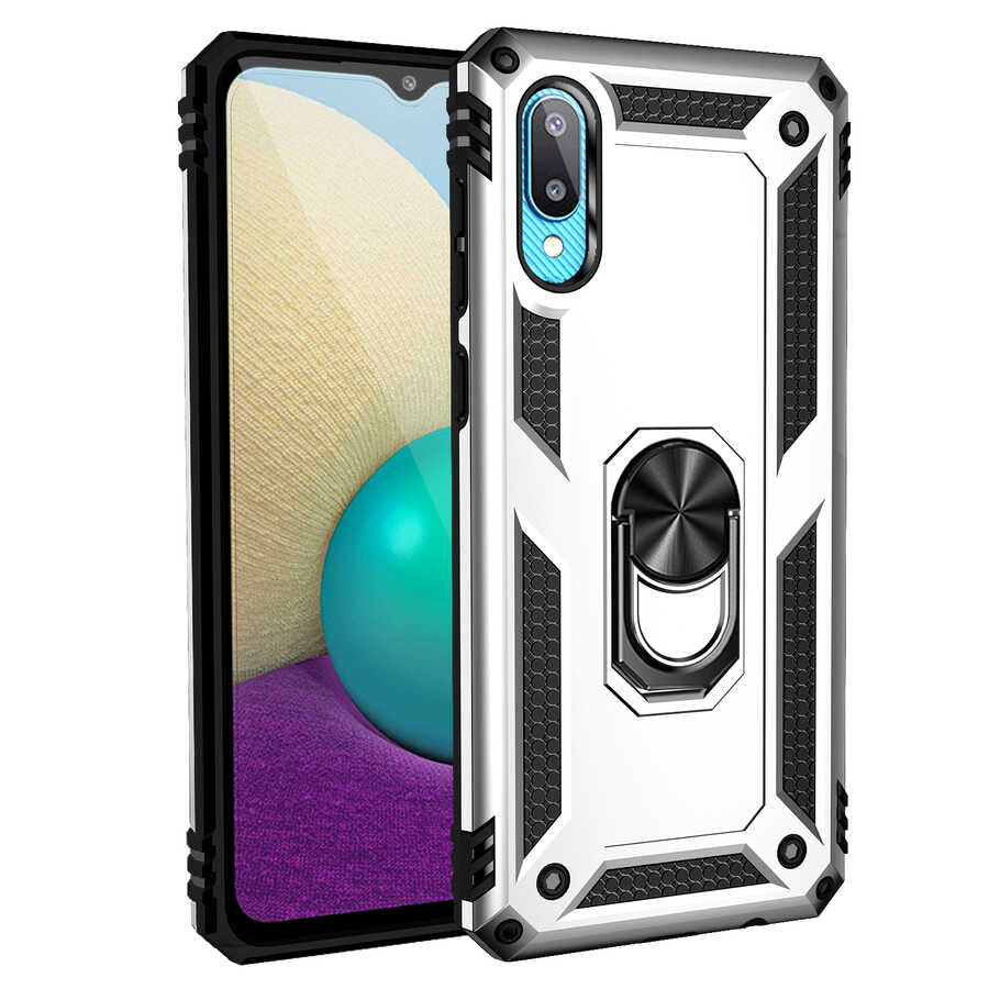 Galaxy A02 Kılıf Zore Vega Kılıf - Gri