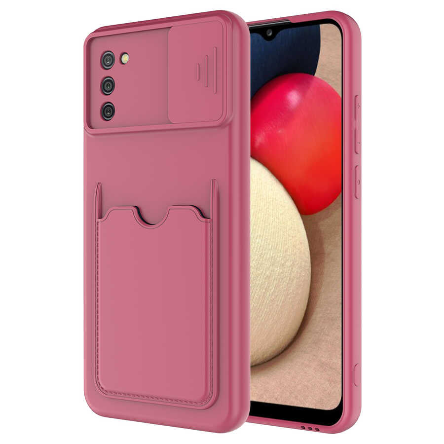 Galaxy A02S Kılıf Zore Kartix Kılıf - Koyu Mor