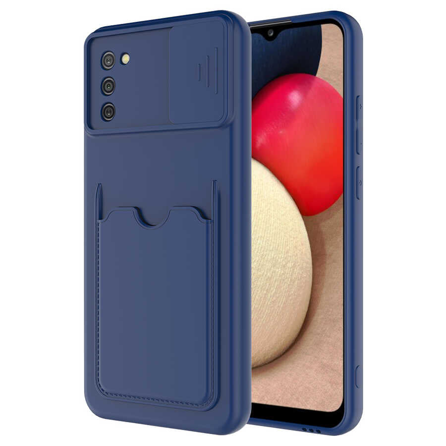 Galaxy A02S Kılıf Zore Kartix Kılıf - Lacivert