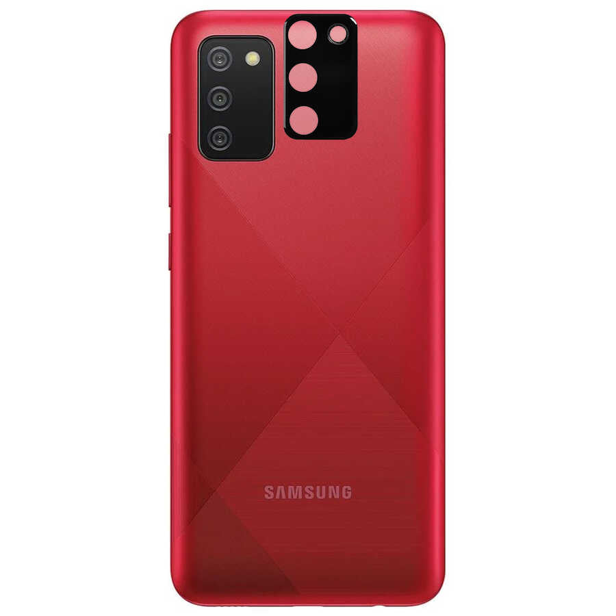 Galaxy A02S Zore 3D Kamera Camı - Siyah